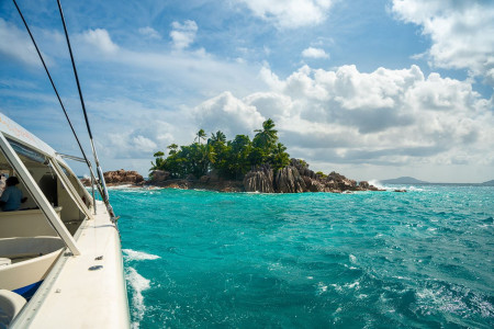 Cousin, Curieuse und St. Pierre Inseln auf dem Oplezir Katamaran - von La Digue aus