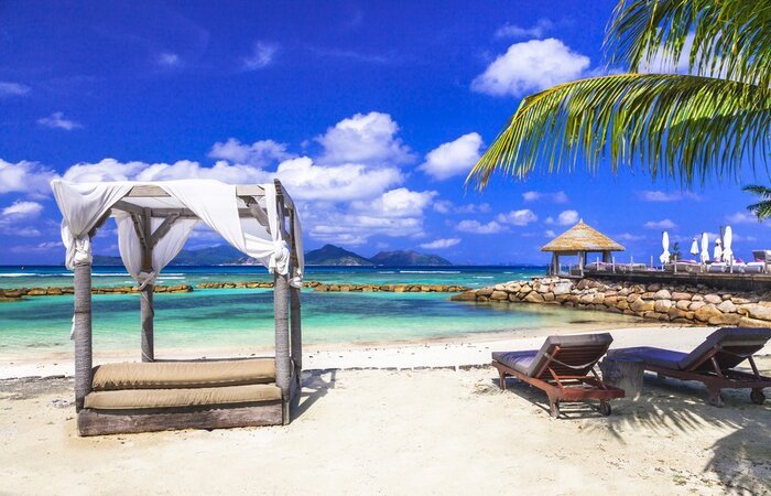 Strand der Seychellen