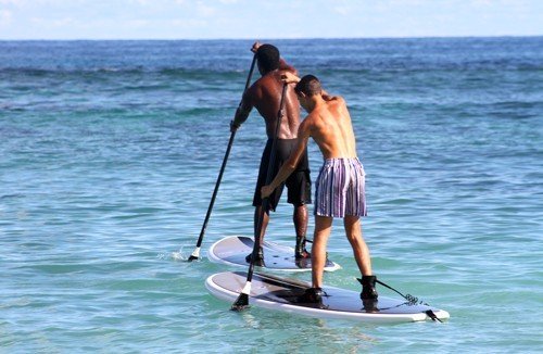 Sup boarding Mahe Seychellen