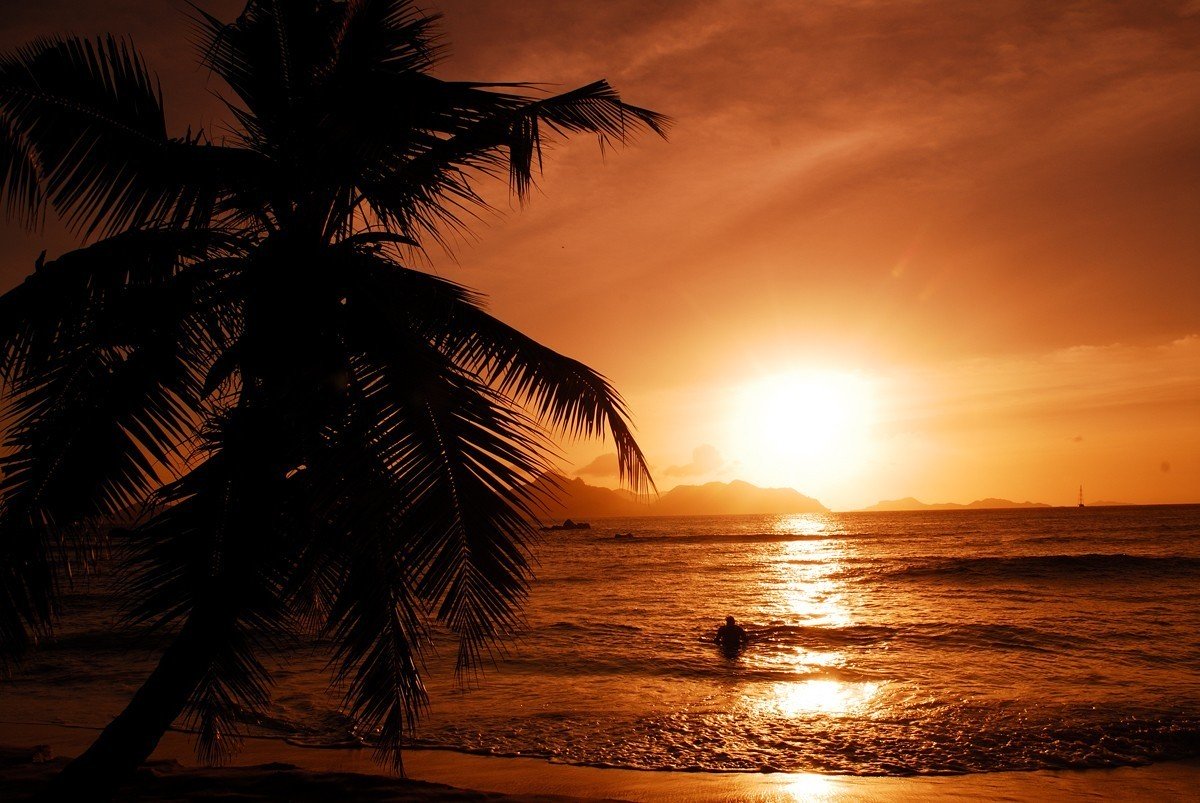 Sonnenuntergang auf La Digue